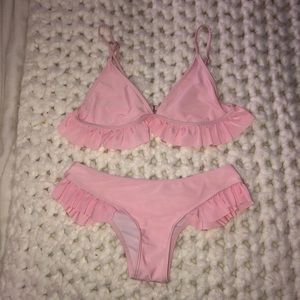 SHEIN Pink Triangle Bikini